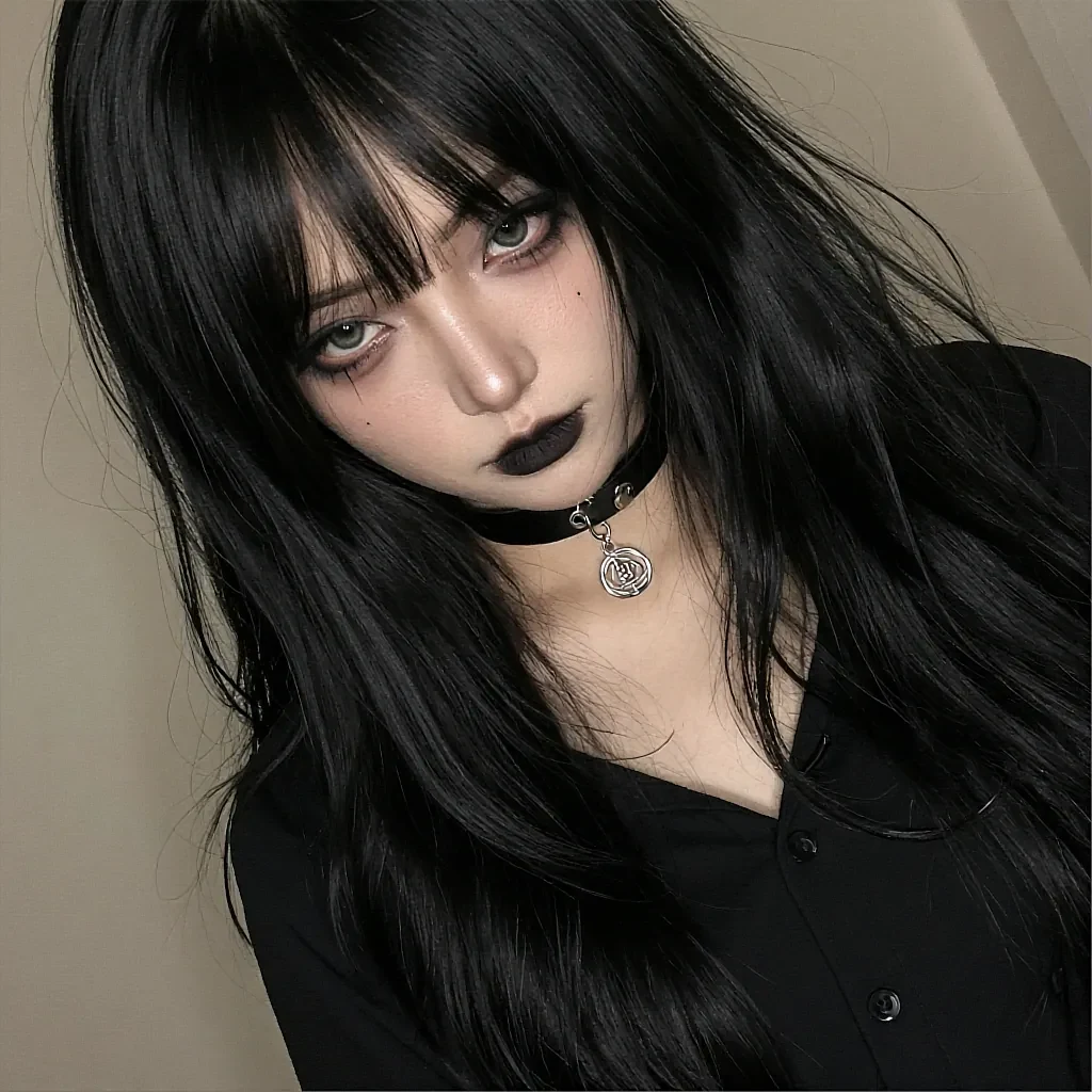 Square avatar of a fictional AI character with dark hair
